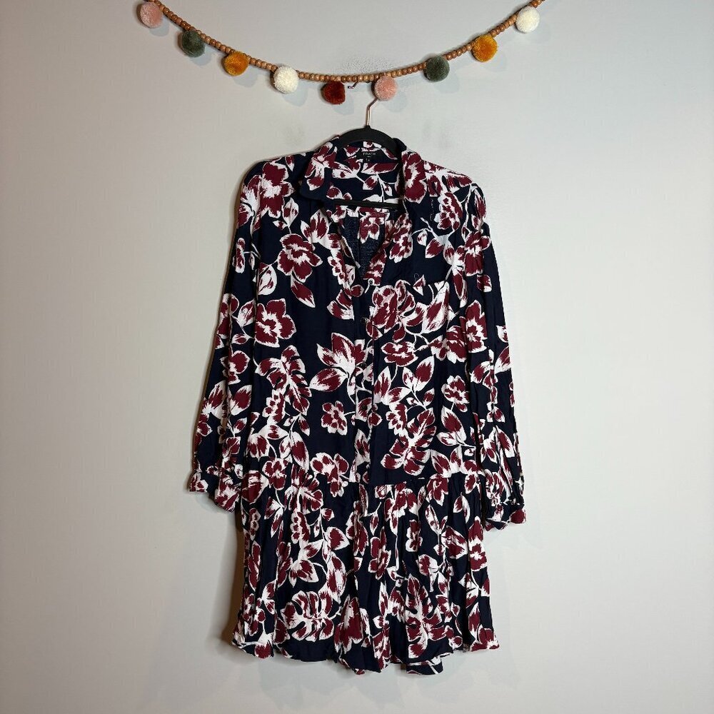 FRNCH Paris navy floral shift dress